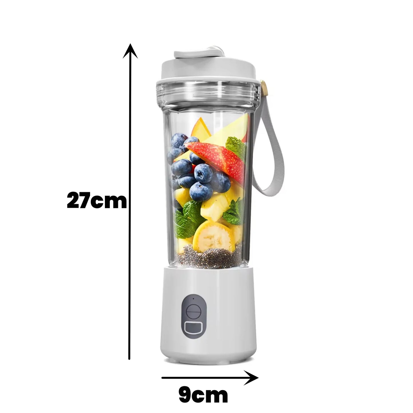 Portable Blender Electric Juicer Fruit Mixer for Kitchen Shakes Smoothies Rechargeable Juice Bottle with 500ml Cup 4000mAh 180W