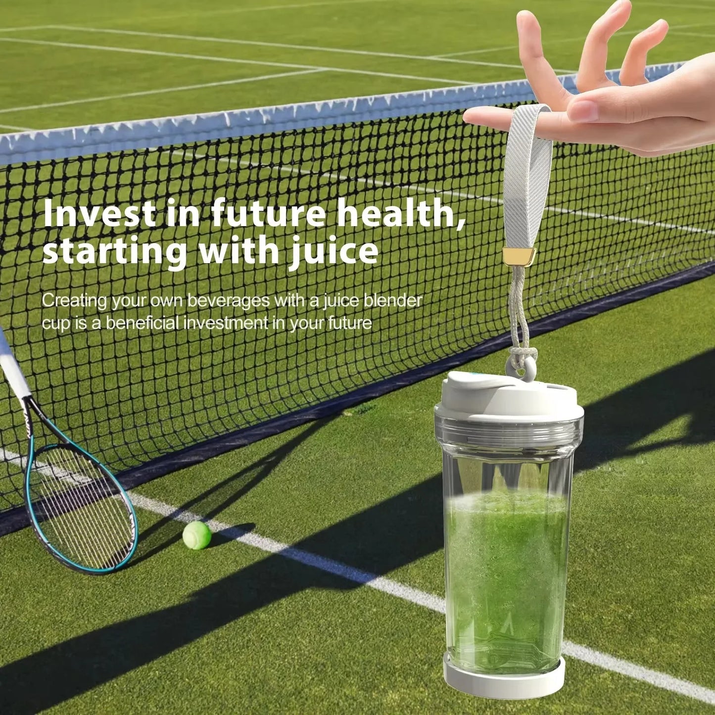 Portable Blender Electric Juicer Fruit Mixer for Kitchen Shakes Smoothies Rechargeable Juice Bottle with 500ml Cup 4000mAh 180W