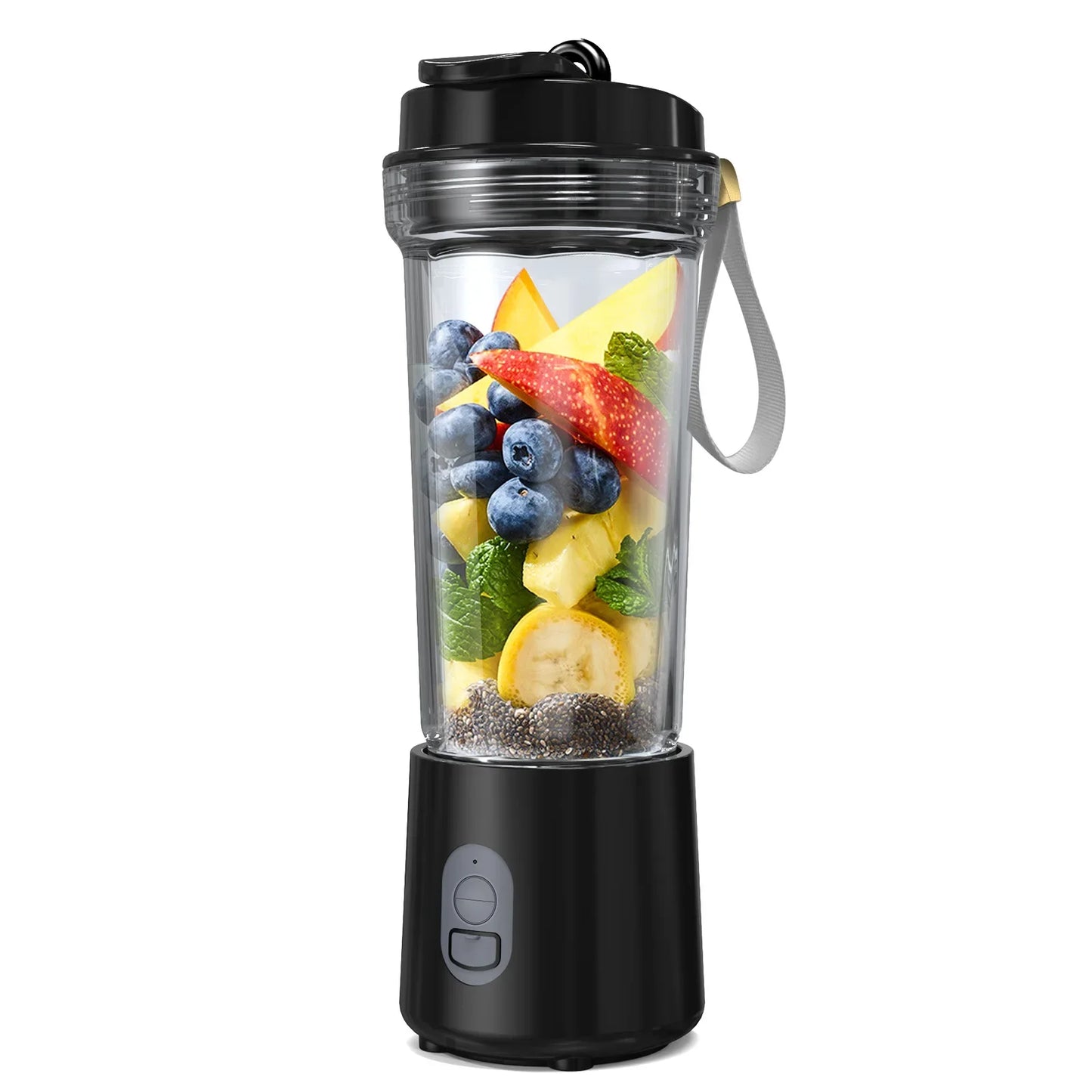 Portable Blender Electric Juicer Fruit Mixer for Kitchen Shakes Smoothies Rechargeable Juice Bottle with 500ml Cup 4000mAh 180W