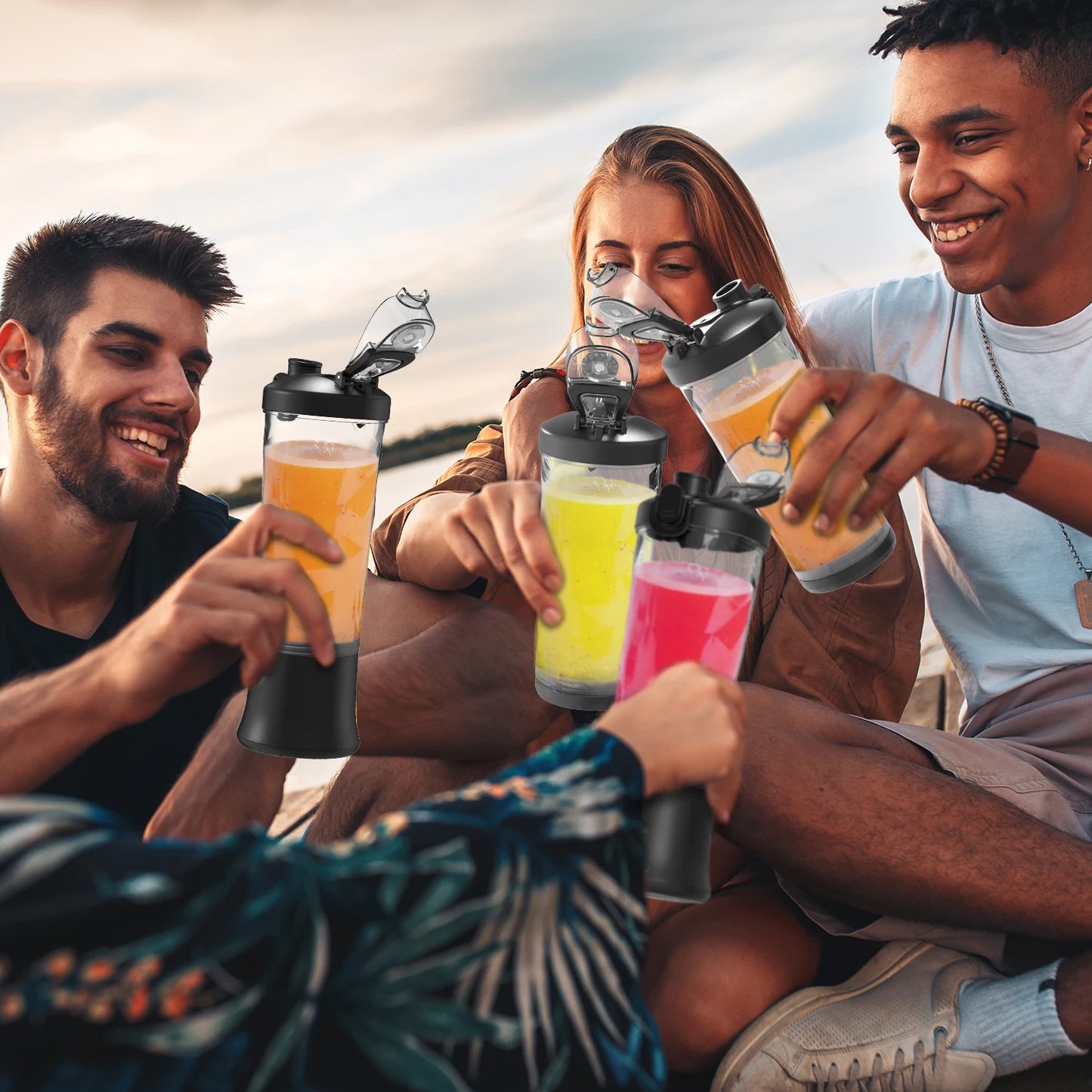 Portable Blender, Cordless, 18oz. Vessel, Personal Blender-for Shakes & Smoothies, BPA Free, Leakproof-Lid  USB-C Rechargeable